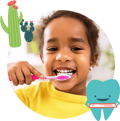 girl brushing teeth to prevent dental emergencies in Scottsdale